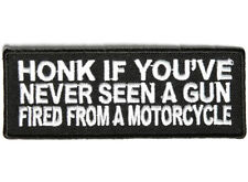 HONK IF YOU'VE NEVER.. Embroidered Jacket Vest Funny Biker Saying Patch Emblem picture