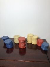 Lot of 102 Vintage Bakelite Poker Chips Different Sizes AS IS picture