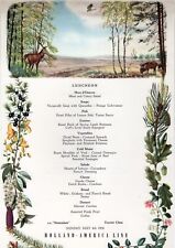 1958 SS Statendam Holland America Lines May 4th Luncheon Menu picture
