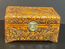 Antique Chinese box Victorian carved bird box sweetheart chest ornate Baroque picture