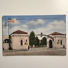 Postcard Main Entrance U.S. Naval Training Station San Diego Calif Postmark 1943 picture