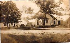 VINTAGE C1900 HOMESTEAD WITH SWING SET AND PICKET FENCE A344 picture