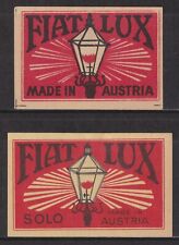 Old matchbox labels Austria, Fiat Lux picture