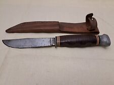 Vintage Fixed Blade Ka-bar 1205 Combat Hunting Knife W/ Contoured Grip & Sheath picture