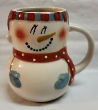 SET of 2 - 2021 Threshold Snowman Mug Cup  Stoneware Christmas Holiday picture