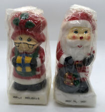 Vintage 1983 Candle Gram Mr.& Mrs.Claus Christmas Candles Hand Painted picture