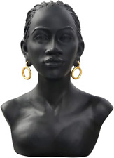 Black African Woman Bust Statues, Modern Decor African American Bust Statue, Cre picture