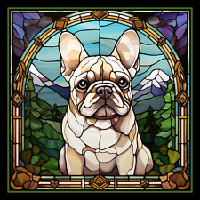 White French Bulldog Large Refrigerator Magnet picture