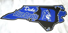 DUKE BLUE DEVILS - NORTH CAROLINA STATE SHAPED SIGN #1 - NEW picture