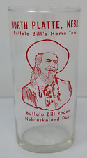 Buffalo Bill Rodeo Nebraskland Days North Platte Home Town Glass Vintage 4.75