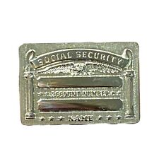 Anson Money Clip Social Security Card Style Silver-tone Account Number picture