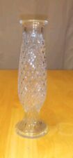 MID CENTURY Vintage E O Brody Co C921 Diamond Lattice Style Clear Glass Bud Vase picture