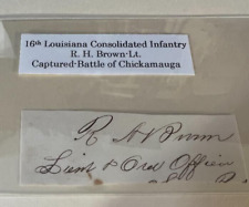 Clipped Signature from Confederate Doc Lt R H Brown Ord Officer 16th Louisiana I picture