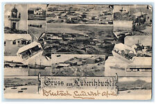 c1910 Greetings from Luderitzbucht Bay in Namibia Antique Multiview Postcard picture