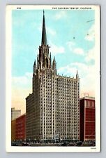 Chicago, IL-Illinois, The Chicago Temple Antique, Vintage Souvenir Postcard picture