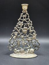 Vintage Christmas Tree Godinger silver art brand  candle holder Holiday Table  picture