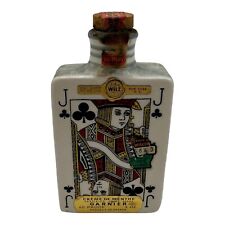 VTG Garnier Jack of Clubs Playing Card EMPTY Creme De Menth Bottle 2oz 1971 picture