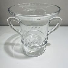 Mario Cioni Vase Large Pedestal Crystal Double Handle Glass Italy Urn Lead picture