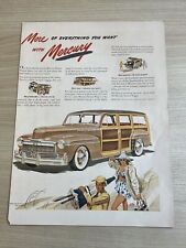 Ford Mercury Wagon Woody 1947 Vintage Print Ad Life Magazine picture
