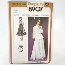 Uncut Vintage 1970s GUNNE SAX Dress Pattern Simplicity 8907 Size 13 Junior 1979 picture