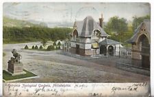Vtg Postcard- Entrance Zoological Gardens - Philadelphia, PA Undivided 1906 picture