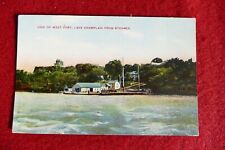 Antique photo postcard West Port New York steamer Lake Champlain circa 1910 picture