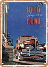 METAL SIGN - 1941 Lincoln Zephyr V 12 Vintage Ad picture
