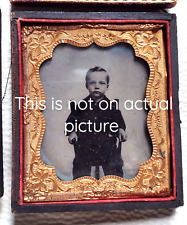 ORIGINAL antique  POST MORTEM Ambrotype CHILD picture lot3 vintage lock of hair picture