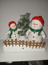 Double Dancing Snowmen Christmas Winter Tested-Works Batteries Not Included picture