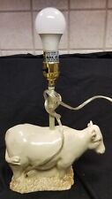 Rare Ceramic Cow Table Lamp Working Very Unique and Vintage VG COME L@@K picture