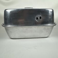 Vtg Rare 1954 Signet Club Aluminum Ware Roasting Pan w/lid and Lifting Rack picture