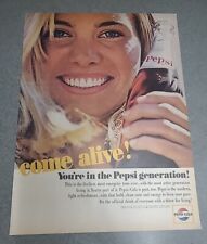 Pepsi Cola Generation Vintage Print Ad 1964 10x13  picture