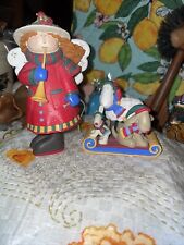 Simple Delights Sue Dreamer Joy of the Season Angel with Sled Animal Figurine picture