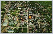 Aerial View of Anniston Alabama AL the Pearl of the South Vintage Linen Postcard picture