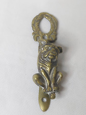 Small Vintage Brass French Bulldog / Pug Dog Door Knocker picture
