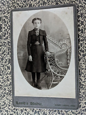 Antique photograph Cabinet Card Young woman Lamb's Studio Short Creek Ohio picture