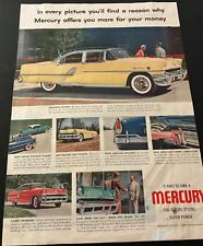1955 Mercury Montclair - Vintage Original Color Print Ad / Wall Art - HAS WEAR picture