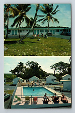 Miami Beach FL-Florida, Sun Deck Cottages, Pool View, Outside, Vintage Postcard picture
