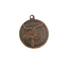 Small Vintage Copper Loyal Order Of Moose LOOM PAP Pendant Charm Medal picture