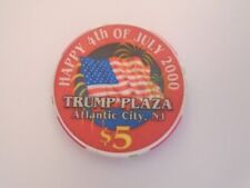 $5 TRUMP PLAZA ATLANTIC CITY NJ Casino Poker Chip 4TH OF JULY 2000 picture