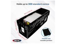 BCW Bin - Modern Storage Box, Holds 300 Comics, Black, 28.4x12.25x8.625 inches picture