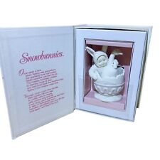 VTG 1998 Dept 56 Springtime Stories Snowbunnies Double Yolk 5” Figurine Gift picture
