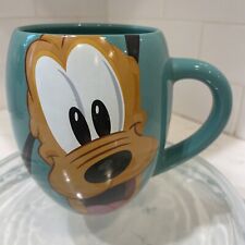Authentic Disney Parks Coffee Mug Teal Pluto Woof Barrel Shaped 16oz Vintage picture