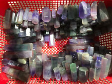 2.2 LB a lot Natural fluorite quartz crystal obelisk wand point healing random picture