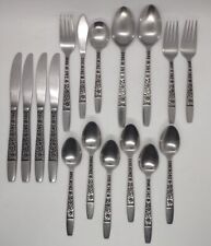 VTG (17) Piece Hanford Forge HF Stainless flatware Soup Spoon Fork Knife JAPAN picture