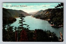 Lake Crescent WA-Washington, Scenic View Lake Crescent, Antique Vintage Postcard picture