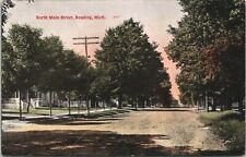 Reading Michigan~North Main Street Homes~Dirt Road~1909 Postcard picture