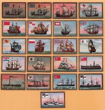 1933 GARBATY Abt 1 Development of Ships SABA Tobacco 21 Card Lot picture