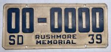 1939 South Dakota Sample License Plate picture
