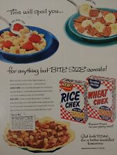 1952 Ralston Cereal Rice & Wheat Chex Print Ad Vtg Life Magazine Advertisement picture